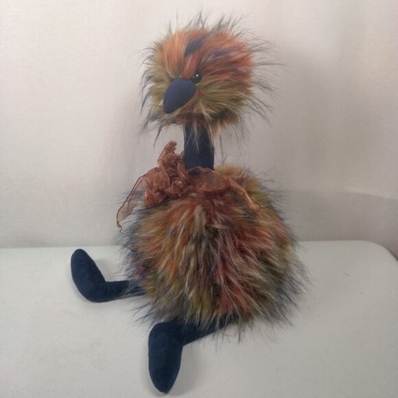 Jellycat Ostrich Stuffed Animal Plush Spiced Pom Pom Furry Toy Bird 20" - Picture 6 of 16